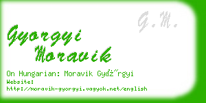 gyorgyi moravik business card